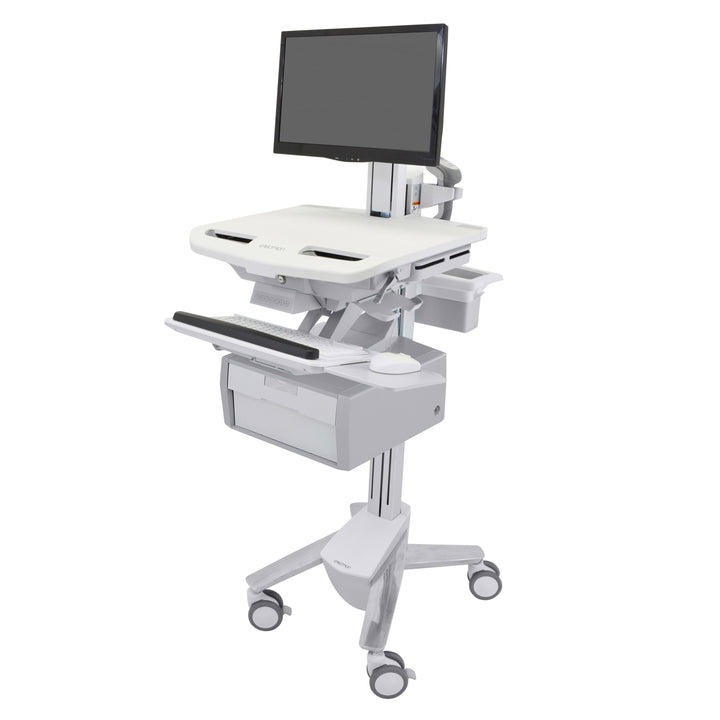 Ergotron StyleView® Cart with LCD Pivot, 1 Tall Drawer (1x1) (SV43-13B0-0)