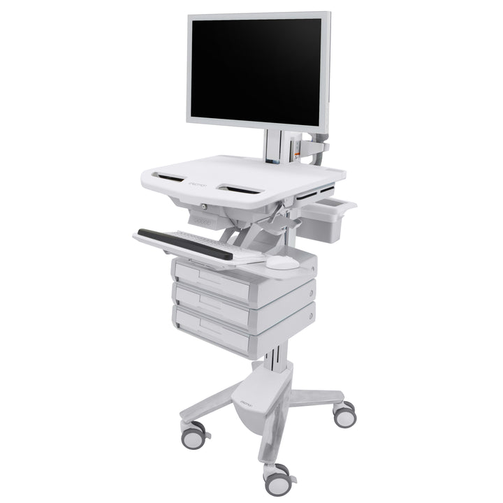 Ergotron StyleView® Cart with HD Pivot, 3 Drawers (1x3) (SV43-2530-0)