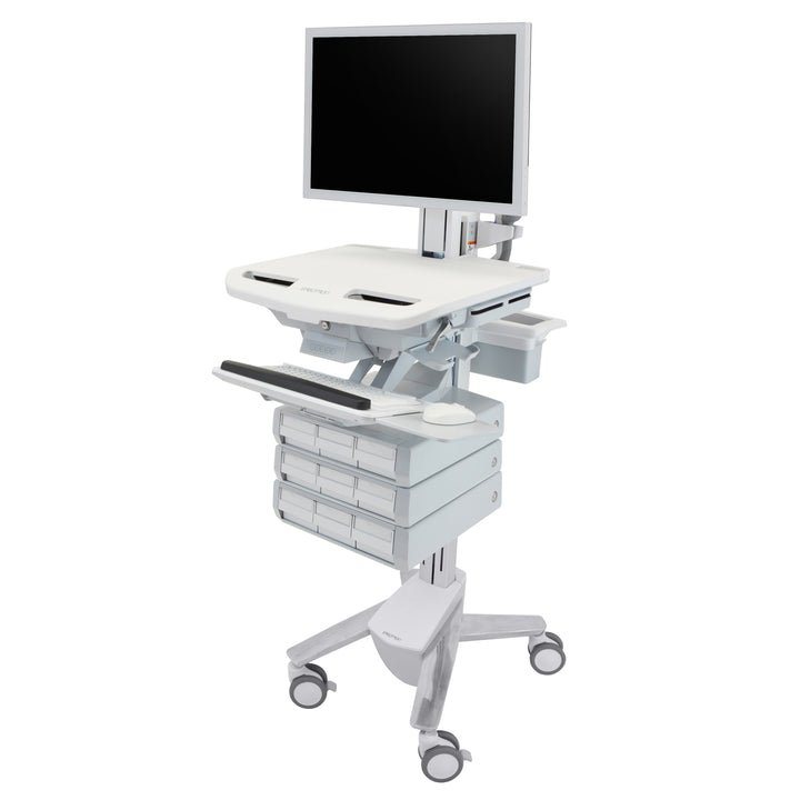 Ergotron StyleView® Cart with HD Pivot, 9 Drawers (3x3) (SV43-2590-0)