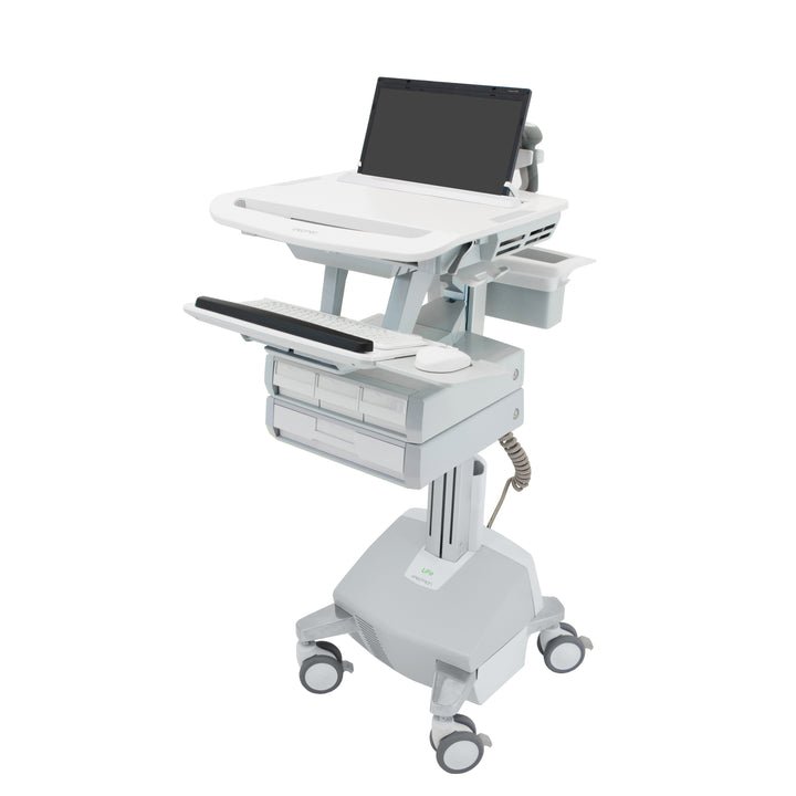 Ergotron StyleView® Laptop Cart, LiFe Powered, 4 Drawers (3x1+1), UK (SV44-1142-3)