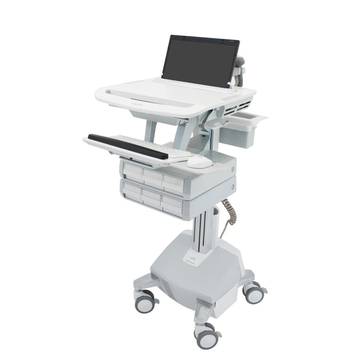 Ergotron StyleView® Laptop Cart, LiFe Powered, 6 Drawers (3x2), UK (SV44-1162-3)