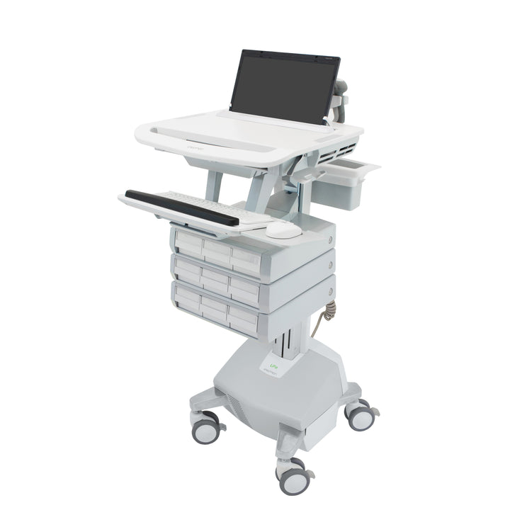 Ergotron StyleView® Laptop Cart, LiFe Powered, 9 Drawers (3x3), UK (SV44-1192-3)