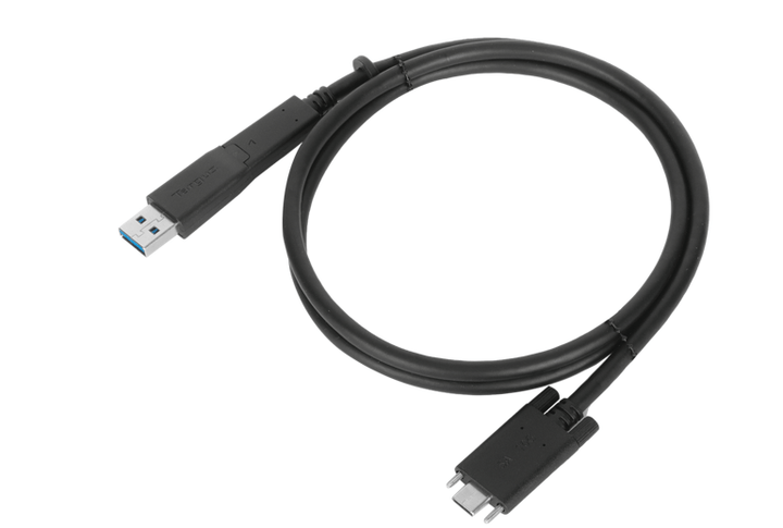 Targus 1.8m 10Gbps 5A with USB - C to A tether adapter (ACC1135GLX - 50) - SourceIT