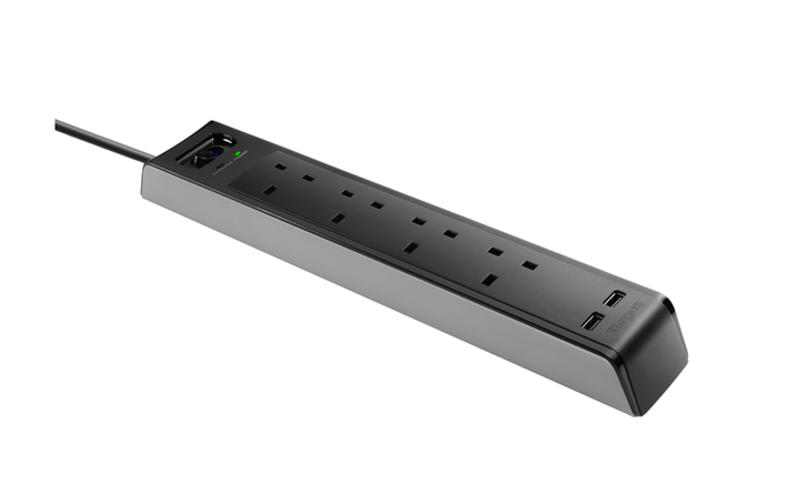 Targus Smart Surge 4 with 2 USB Ports (APS1001AP - 50) - SourceIT