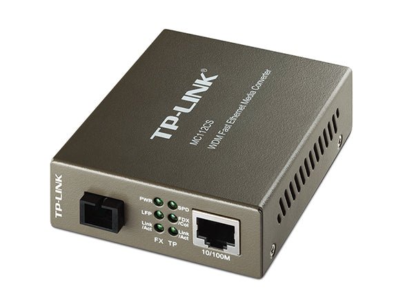 TP - Link Omada 100Mbps SC WDM Bi - Di Fiber Converter (MC112CS)