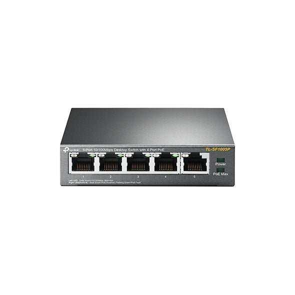 TP - Link Omada 5 - Port 10/100Mbps PoE+ Switch (TL - SF1005P)