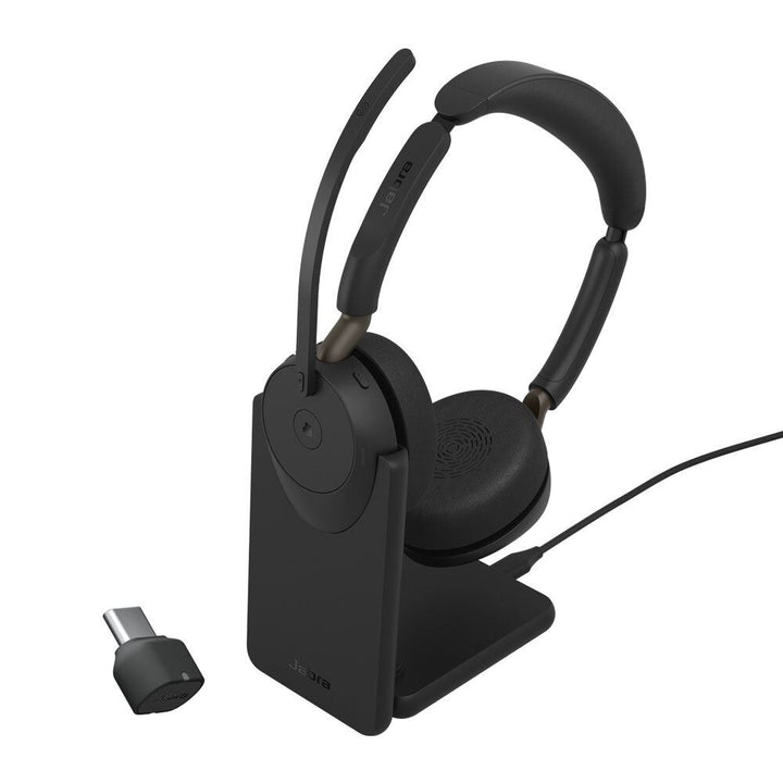 Jabra Evolve3 65 MS Stereo Wireless ANC Headset USB-C with Stand