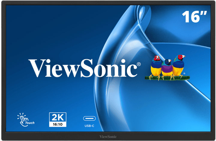 ViewSonic TD1617A-2K 15.6" 2K Portable Touch Monitor