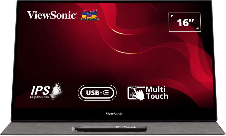 ViewSonic TD1655 16” USB-C Multi-Touch Portable Monitor