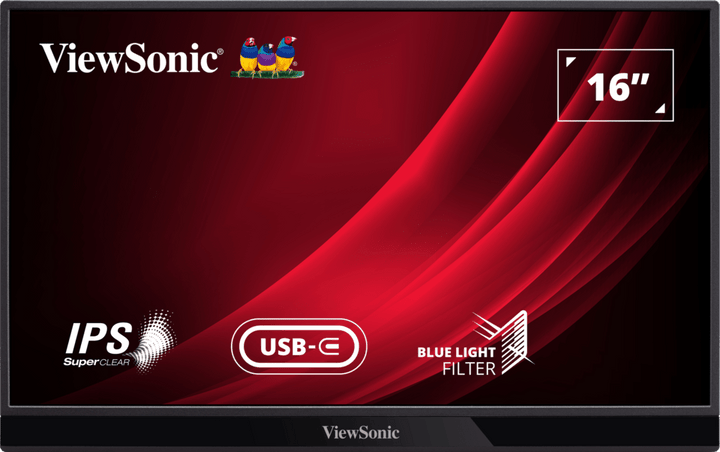 ViewSonic VG1655 16” USB-C Portable Business Monitor