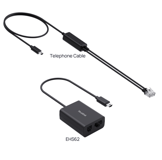 Yealink EHS62 Telephone Cable Wireless Headset Adapter (1308120)