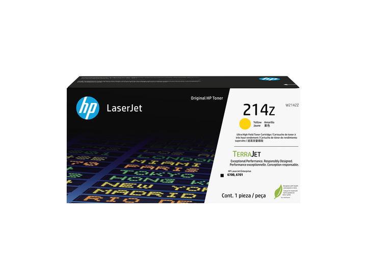 HP 214Z Ultra High Yield Yellow Original LaserJet Toner Cartridge (W2142Z) - image 1