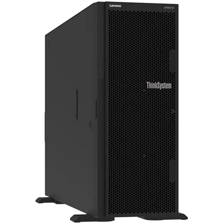 Lenovo ThinkSystem ST650 V3 tower server - front-angled right view