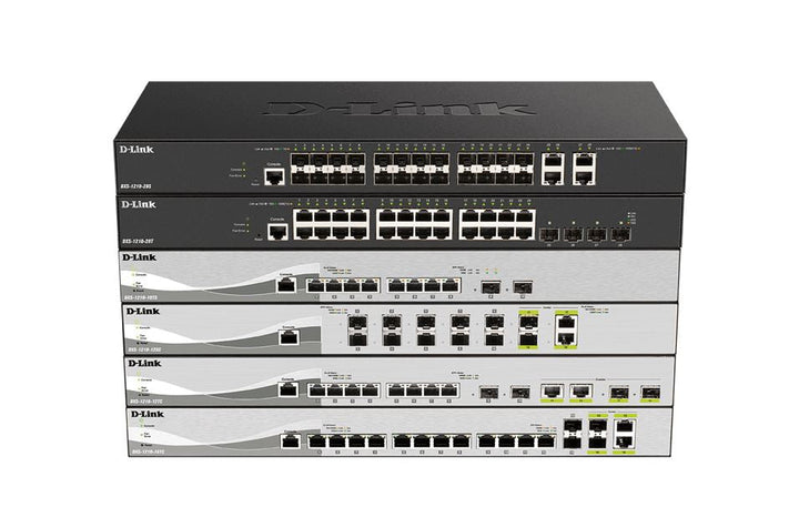 DLINK 10 Gigabit 12-port UTP 10GBASE-T, 2-port 10G SFP+ (DXS-1210-16TC) - SourceIT