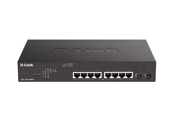 DLINK 10-Port Gigabit 130W PoE Smart Managed Switch (DGS-1100-10MPV2) - SourceIT