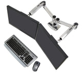 Ergotron LX Dual Desk Mount Side-by-Side Arm Polished Aluminum (45-245-026) - SourceIT