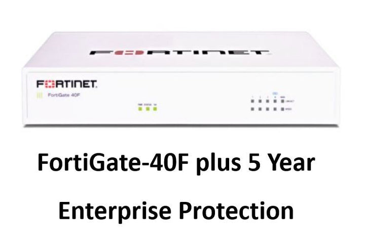 Fortinet FortiGate-40F Hardware plus 24x7 FortiCare and FortiGuard Enterprise Protection (FG-40F-BDL-811-12) - SourceIT