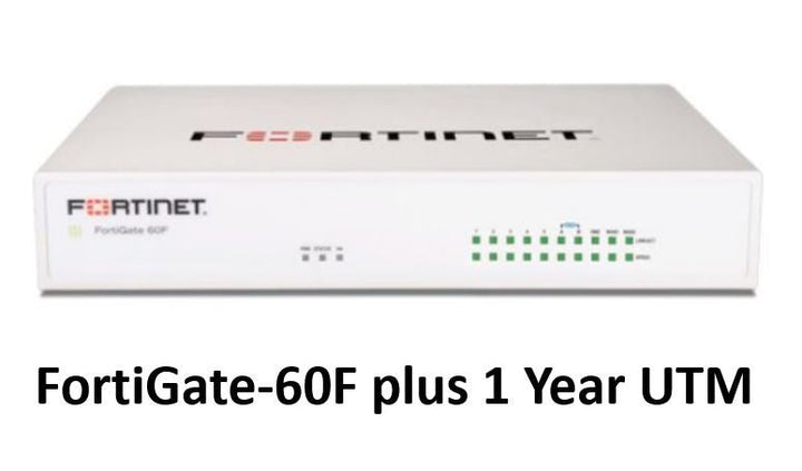 Fortinet FortiGate-60F Hardware plus 24x7 FortiCare and FortiGuard Unified (UTM) Protection (FG-60F-BDL-950-12) - SourceIT