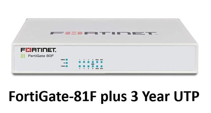 Fortinet FortiGate-81F Hardware plus 24x7 FortiCare and FortiGuard Unified Threat Protection (UTP) (FG-81F-BDL-950-12) - SourceIT
