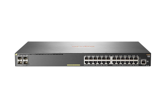 HPE Aruba 2930F 24 Port 370W PoE+ Gigabit Managed Network Switch with SFP+ (JL255A) - SourceIT
