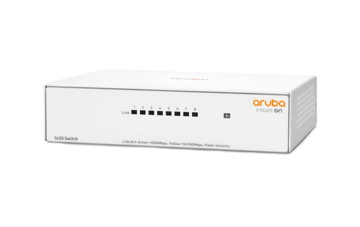 HPE Aruba Instant On 1430 8-Port PoE Unmanaged Switch (R8R46A) - SourceIT