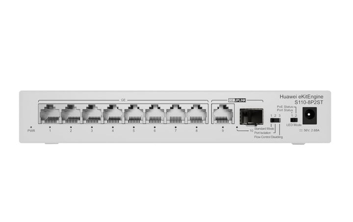 Huawei Switch S110-8P2ST 8*GE ports 124W PoE+ (98012269) - SourceIT