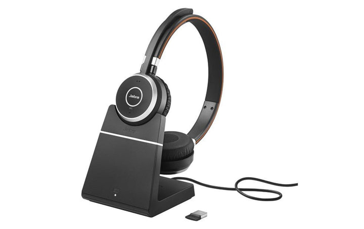 Jabra Evolve 65 SE UC Stereo Wireless Bluetooth Charging Stand USB-A (6599-833-499) - SourceIT