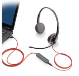 Poly Blackwire 3225 Stereo USB-C Headset with 3.5mm plug, USB-C and A Adapter (8X229AA) - SourceIT
