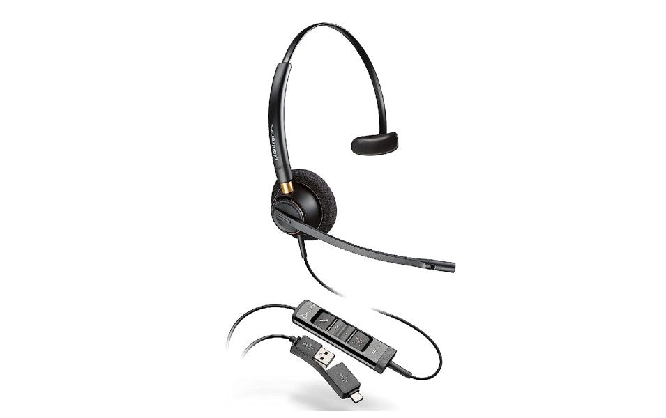 Poly EncorePro 515 USB Mono Headset USBA and USBC (21827101) SourceIT