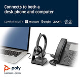 Poly Savi 7320-M MS Office Stereo Wireless DECT Headset (215201-05) - SourceIT