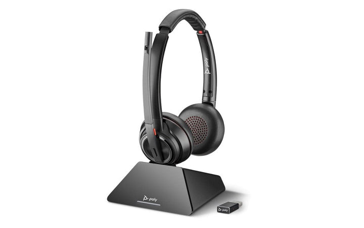 Poly Savi 8220-M MS Office Stereo Wireless DECT Headset (209215-02) - SourceIT