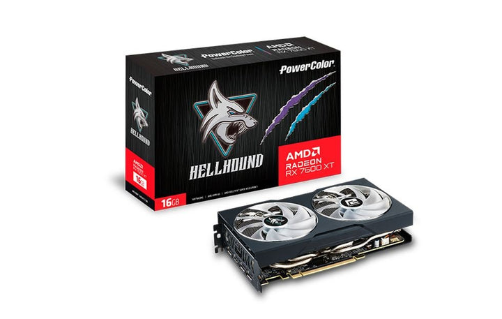 Powercolor Hellhound AMD Radeon™ RX 7600 XT 16GB GDDR6 (RX 7600 XT 16G-L/OC) - SourceIT