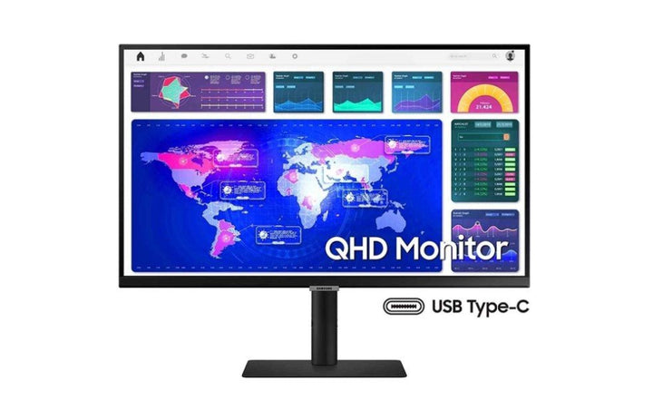 Samsung Flat 27" Height Adjustable (IPS, USB-C) (LS27A600UUEXXS) - SourceIT