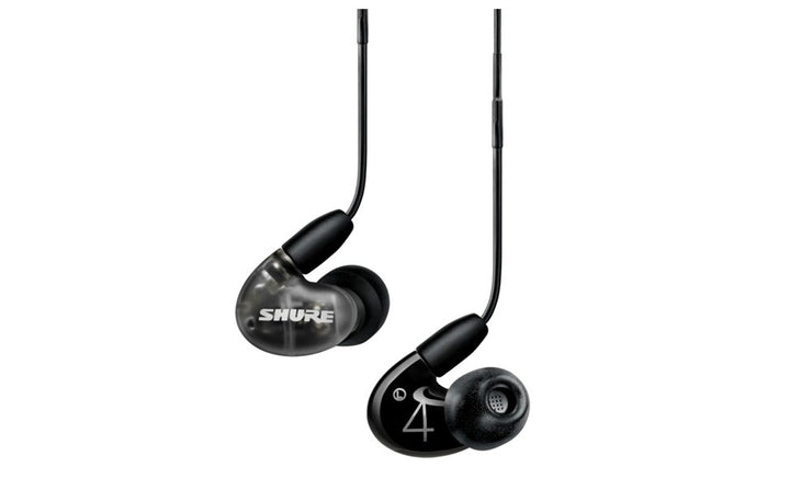Shure Aonic 4 Dual Driver Hybrid Sound Isolating Earphones Black (SE42HYBK+UNI-A) - SourceIT