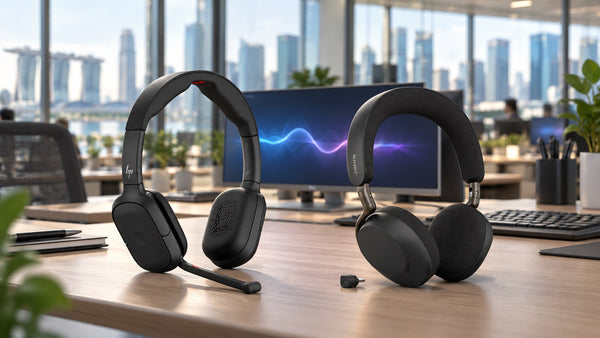 HP Poly Focus 625 vs Jabra Evolve3 75: Can Traditional Boom Mics Beat AI Voice Technology?