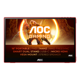AOC 16G3 15.6" Full HD IPS 144Hz Portable Gaming Monitor with USB-C and Micro HDMI - image 1