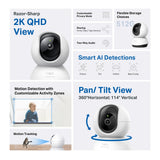 TP-Link Tapo 2K 4MP QHD Pan/Tilt AI Home Security Wi-Fi Camera (Tapo C220) - product view 2