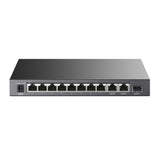 TP-Link TL-SL1311P desktop PoE+ switch angled view