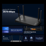 TP-Link Archer BE3600 BE3600 Dual-Band Wi-Fi 7 Router — product view 4