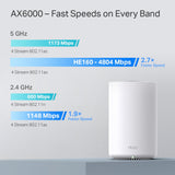 TP-Link Deco X80 AX6000 Dual-Band Mesh WiFi 6 System (3-Pack) — product view 4