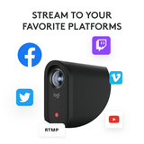 Logitech Mevo Start streaming camera, further detail