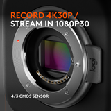 Logitech Mevo Core 4K streaming camera, alternative angle