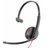 HP Poly Blackwire 3215 Monaural w/3.5mm,USB-C&A Headset