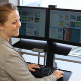 Ergotron WorkFit-S, Dual Workstation with Worksurface Black (33-349-200) - view 2