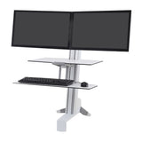 Ergotron WorkFit-S, Dual Workstation with Worksurface White (33-349-211)