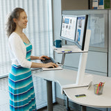 Ergotron WorkFit-S, Dual Workstation with Worksurface White (33-349-211) - view 3