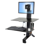 Ergotron WorkFit-S, Single LD Workstation with Worksurface Black (33-350-200) - view 2