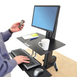Ergotron WorkFit-S, Single LD Workstation with Worksurface Black (33-350-200) - view 4