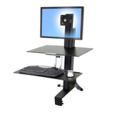 Ergotron WorkFit-S, Single HD Workstation with Worksurface Black (33-351-200) - view 2