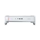 ASUS ROG NUC 16 Moonlight White lying flat in horizontal orientation